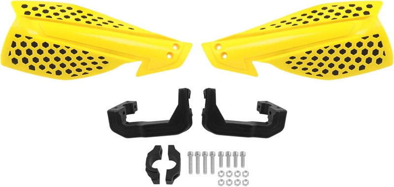 HAONEL Universal Dirt Bike Handguards 7/8" 22mm Plastic Motorcycle Handlebar Lever Hand Protector Accessories for Off-Road Motocross Enduro ATV Pit Bike(Yellow and Black) - Image 4